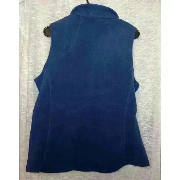 Woolrich Women's 'Andes' Marine Blue Full Zip Fleece Vest Pockets XL Petite - Picture 10 of 14